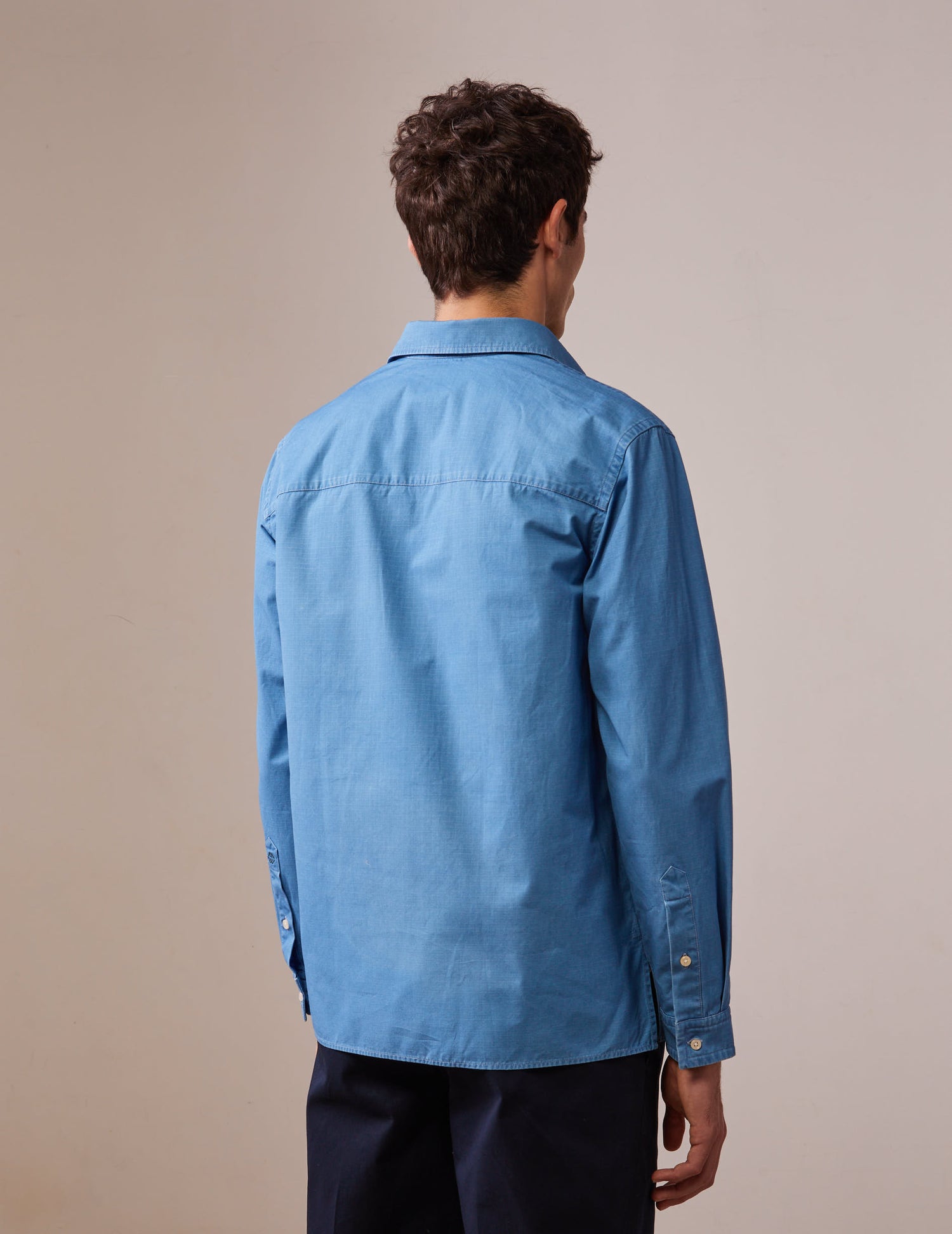 Florian shirt in light blue ripstop - Ripstop - French Collar#3