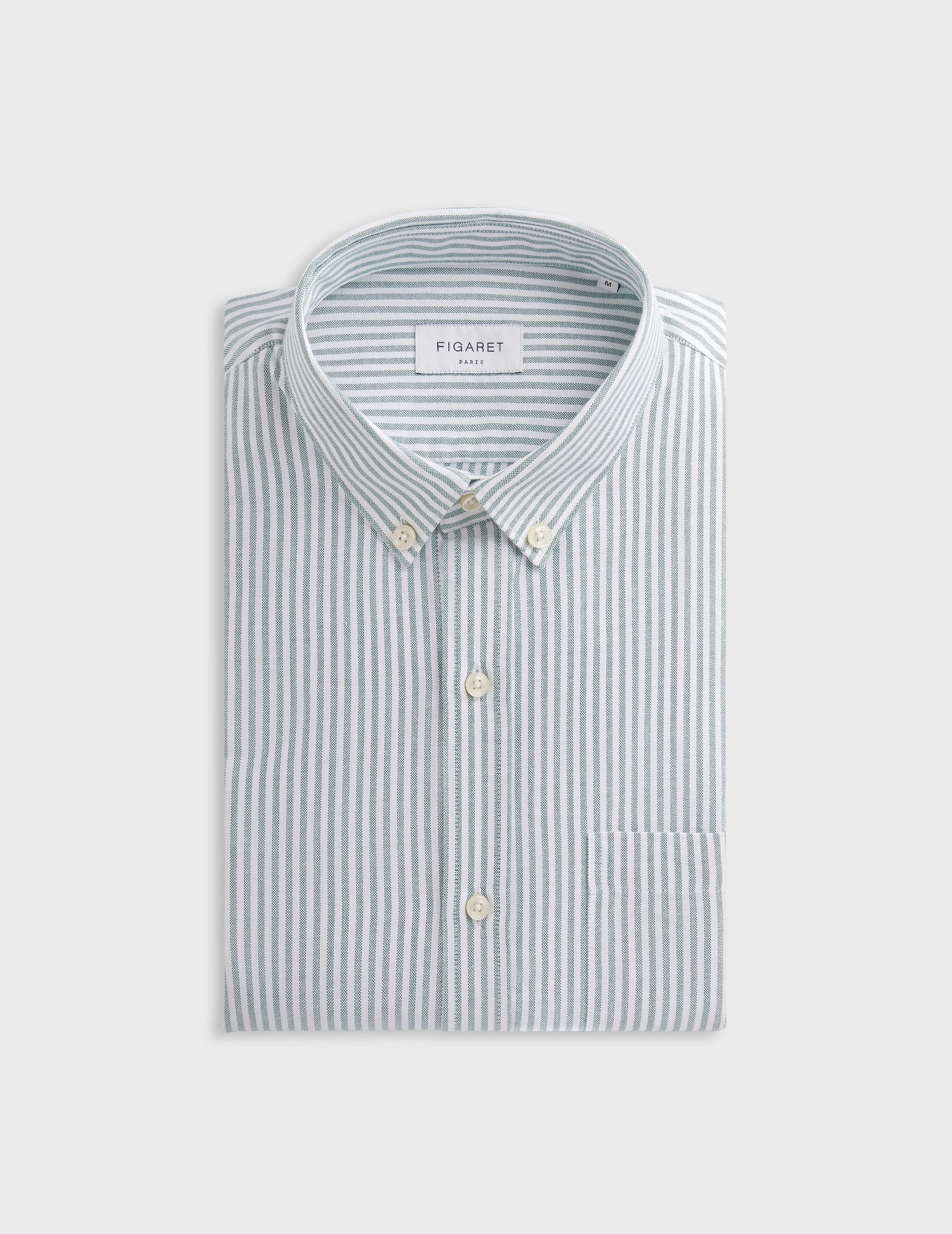 Striped green Gabriel shirt - Oxford - American Collar#4