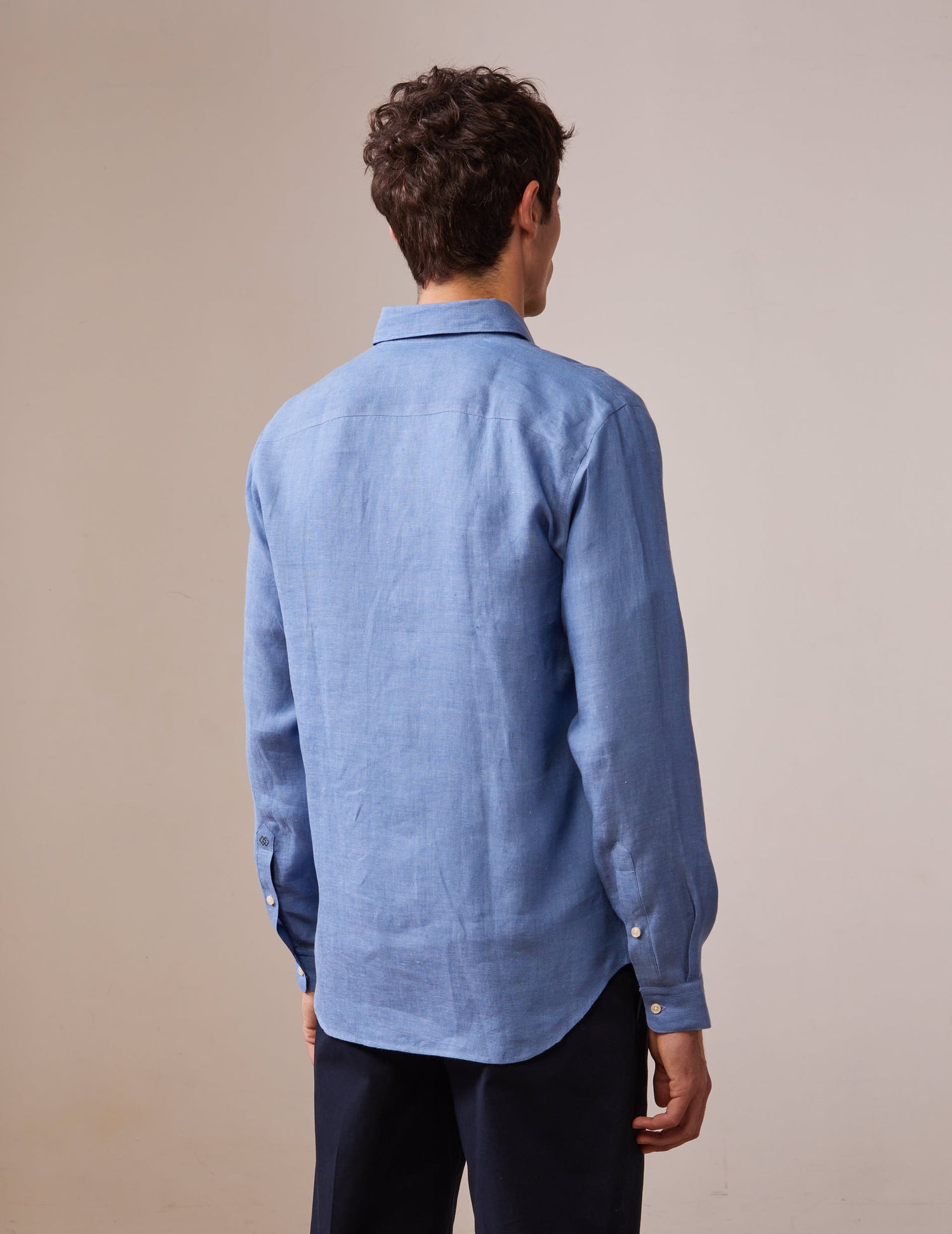 Gaspard shirt in blue linen - Linen - American Collar#2