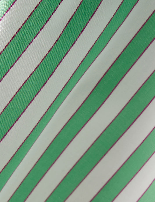 Chemise semi-ajustée rayée verte