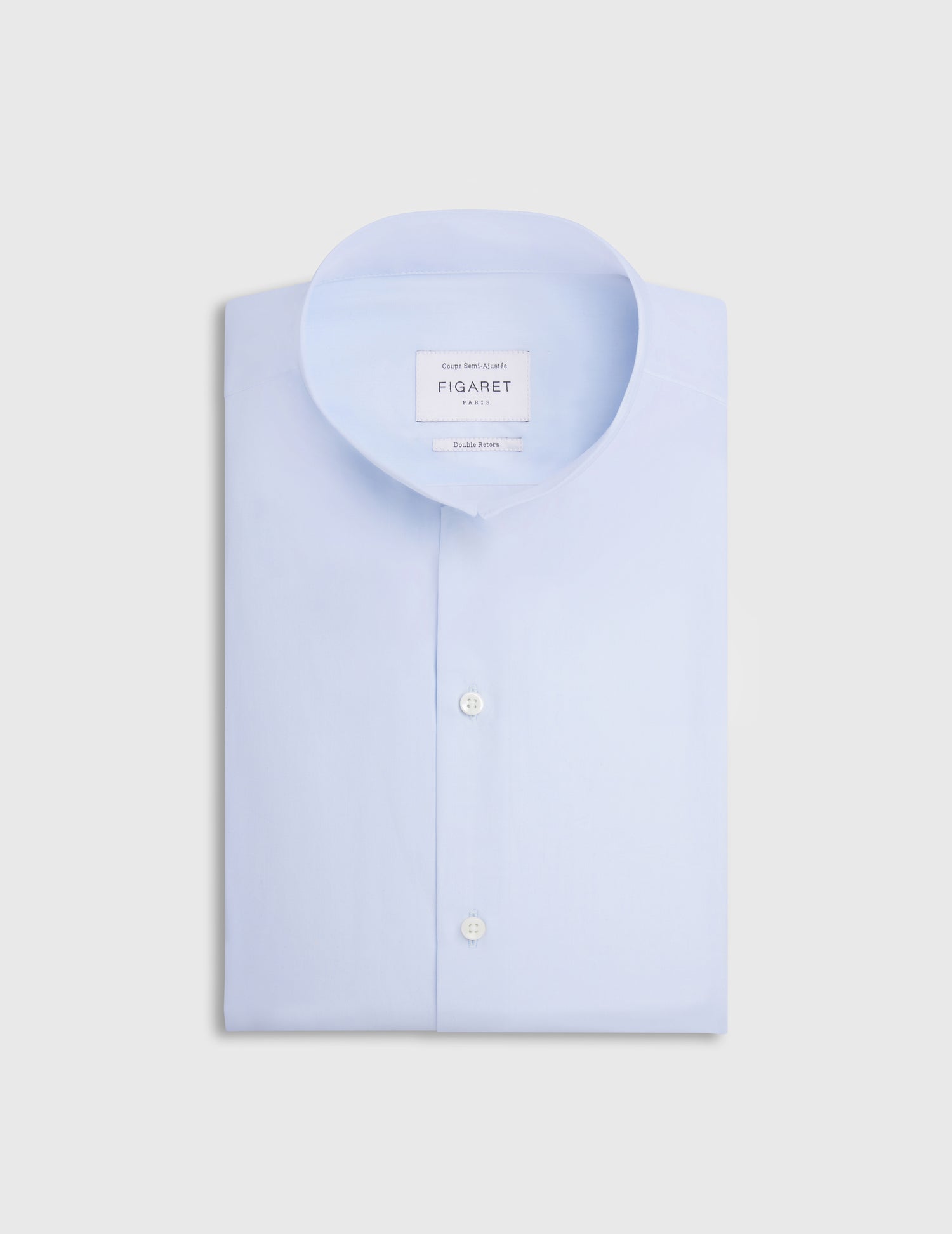 semi-fitted Blue shirt - Poplin - Reverse Collar