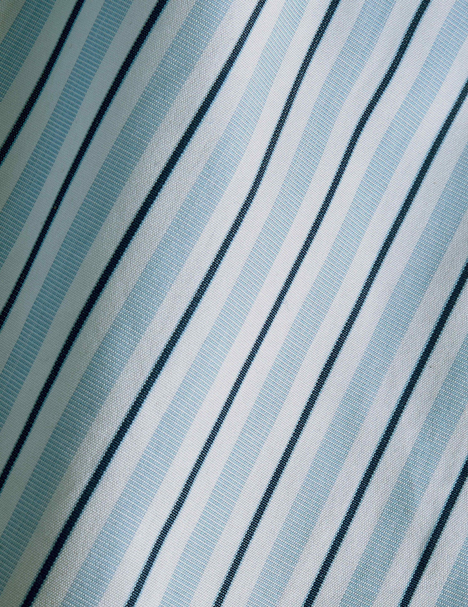 Blue striped semi-fitted shirt - Poplin - Italian Collar#2