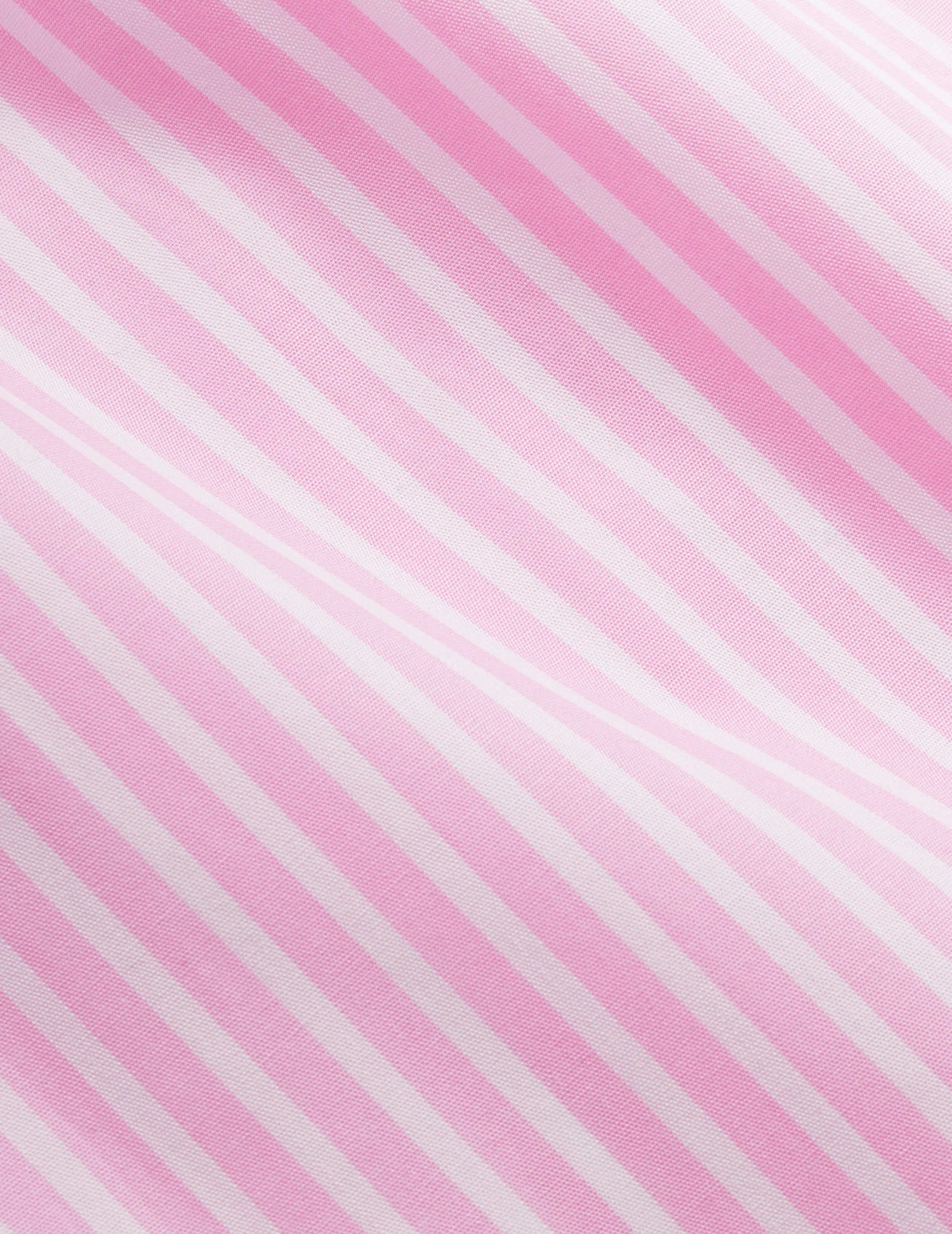 Chemise semi-ajustée rayée rose - Popeline - Col Italien#2