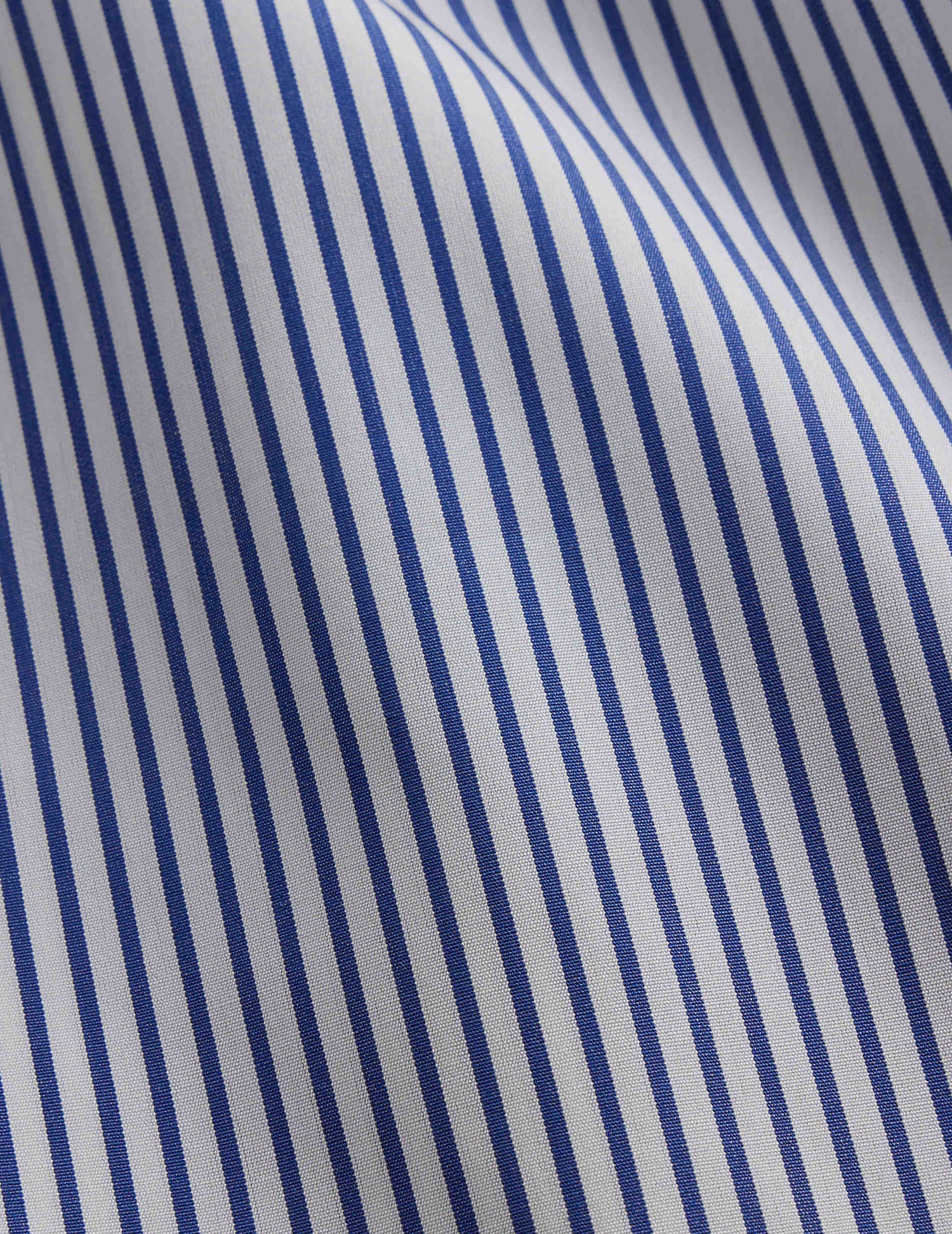 Striped navy semi-fitted wrinkle-free shirt - Poplin - Italian Collar#2