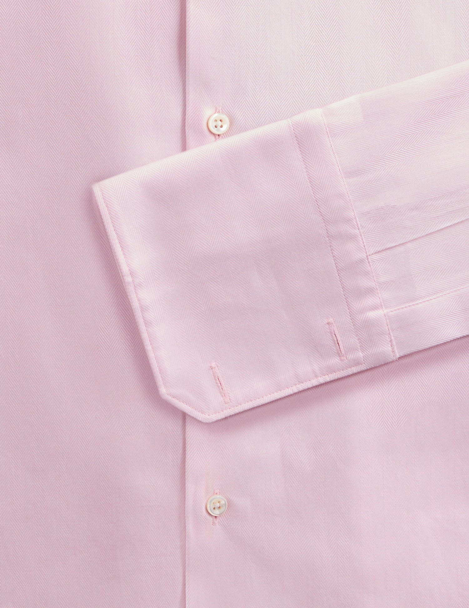 Chemise semi-ajustée rose clair - Chevron - Col Majestueux - Poignets Mousquetaires#2