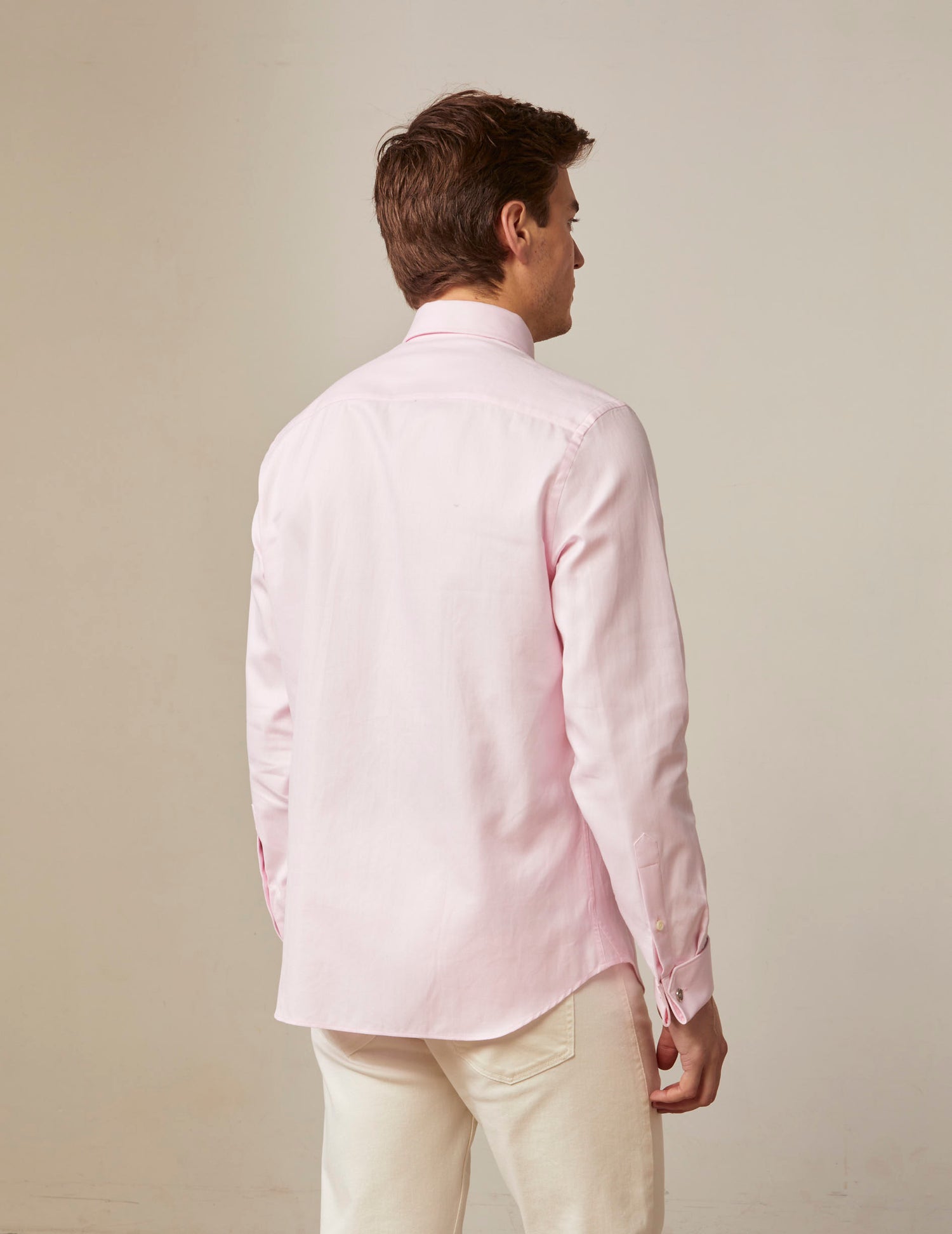 Light pink semi-fitted shirt - Chevron - Majestic Collar - French Cuffs#4