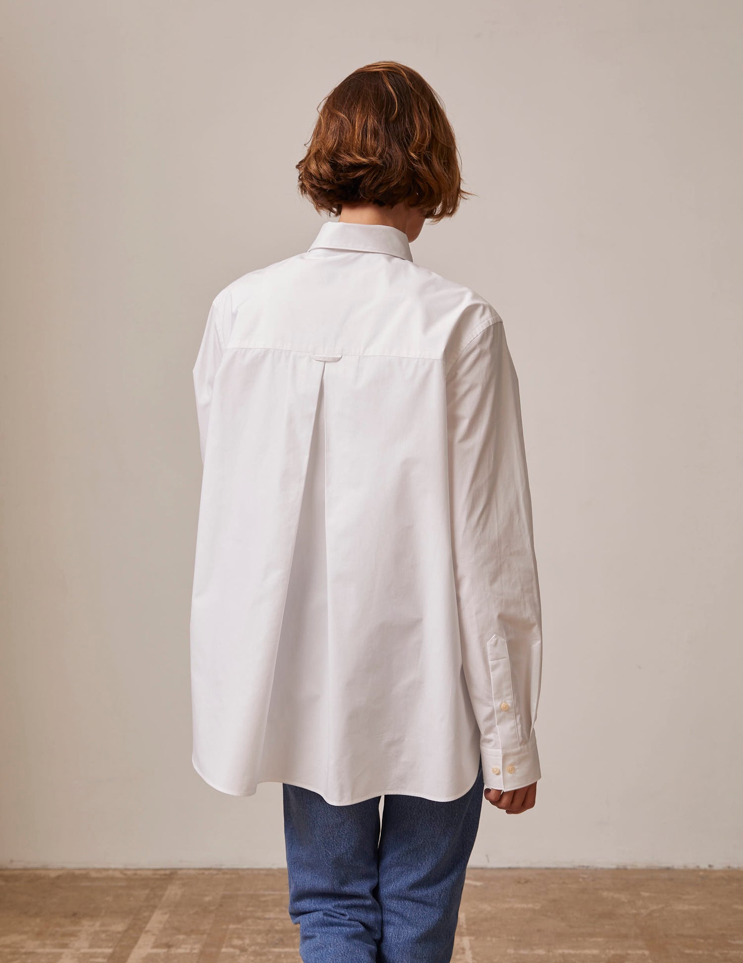 Long white Marais shirt - Poplin - French Collar#7