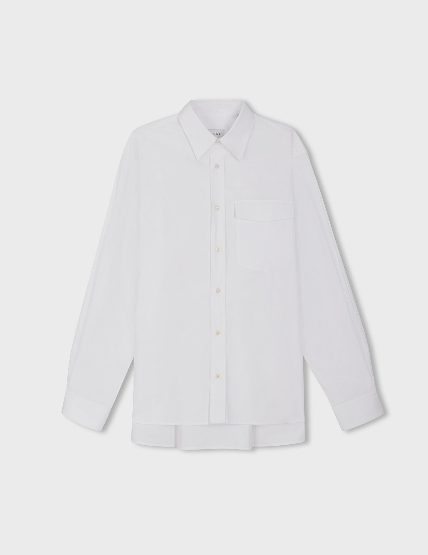 Long white Marais shirt - Poplin - French Collar#9