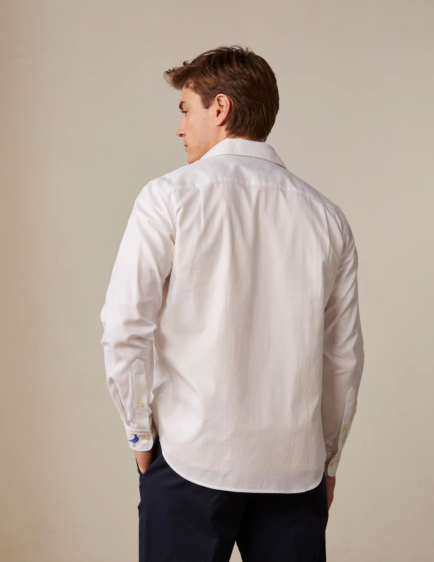 White Pedro shirt - Piqué cotton - Shirt Collar#5