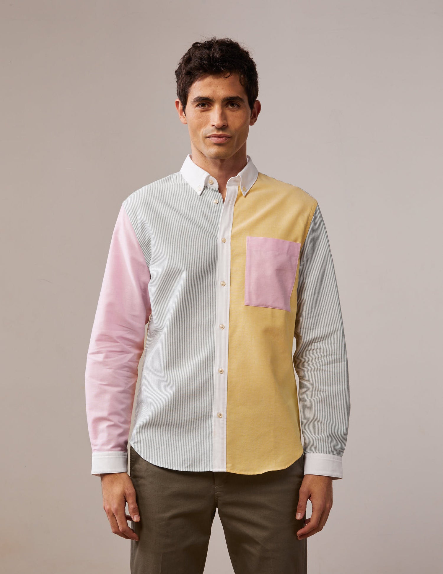 Fun shirt William multicolore - Oxford - Col Américain#1
