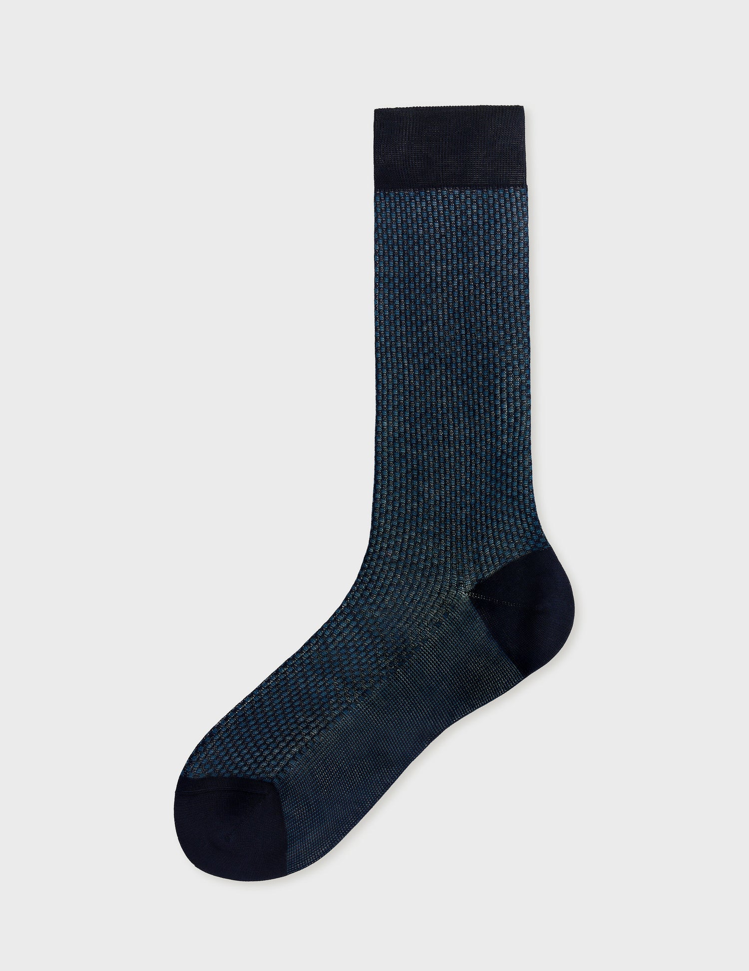 Blue and navy checked double thread socks from Scotland