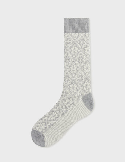 Chaussettes à motifs gris