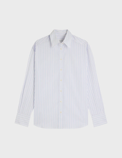 Amber blue striped shirt