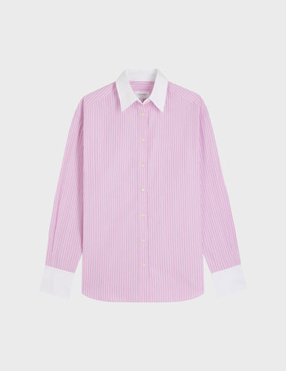 Chemise Ambre rayée rose