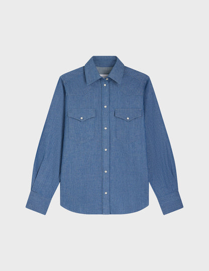 Chemise Gisèle en denim bleu