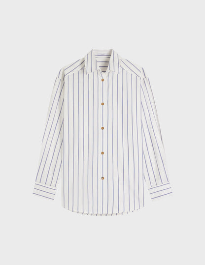 Hannah blue striped shirt