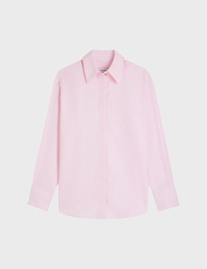 Chemise Hillie gorge cachée rose