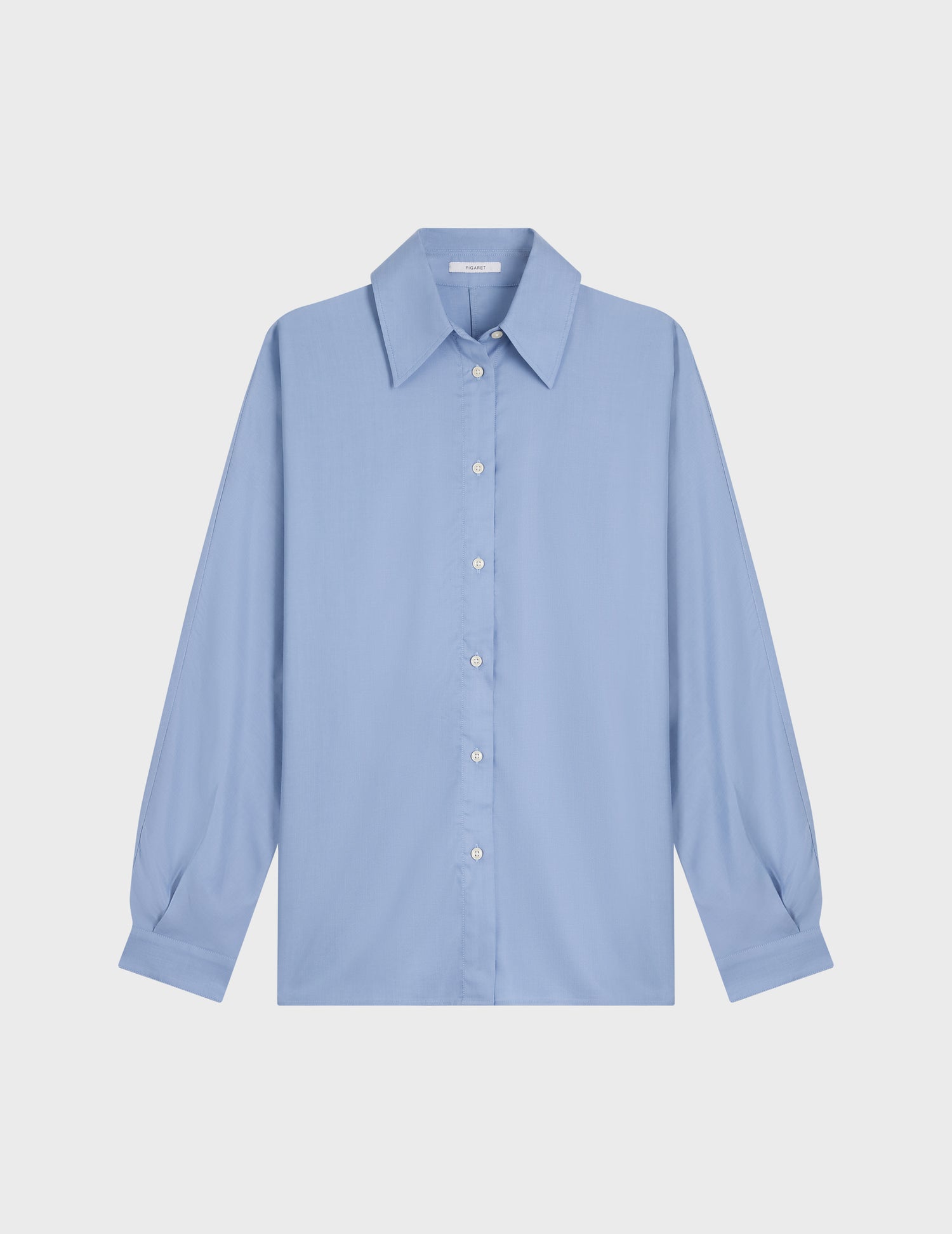 Chemise Ilaria bleue - Lyocell - Col Chemise#4