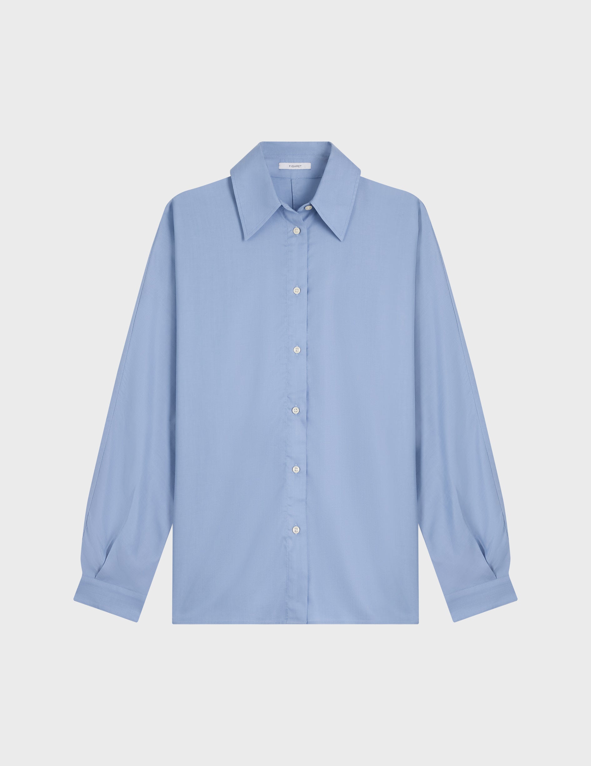 Chemise Ilaria bleue - Lyocell - Col Chemise