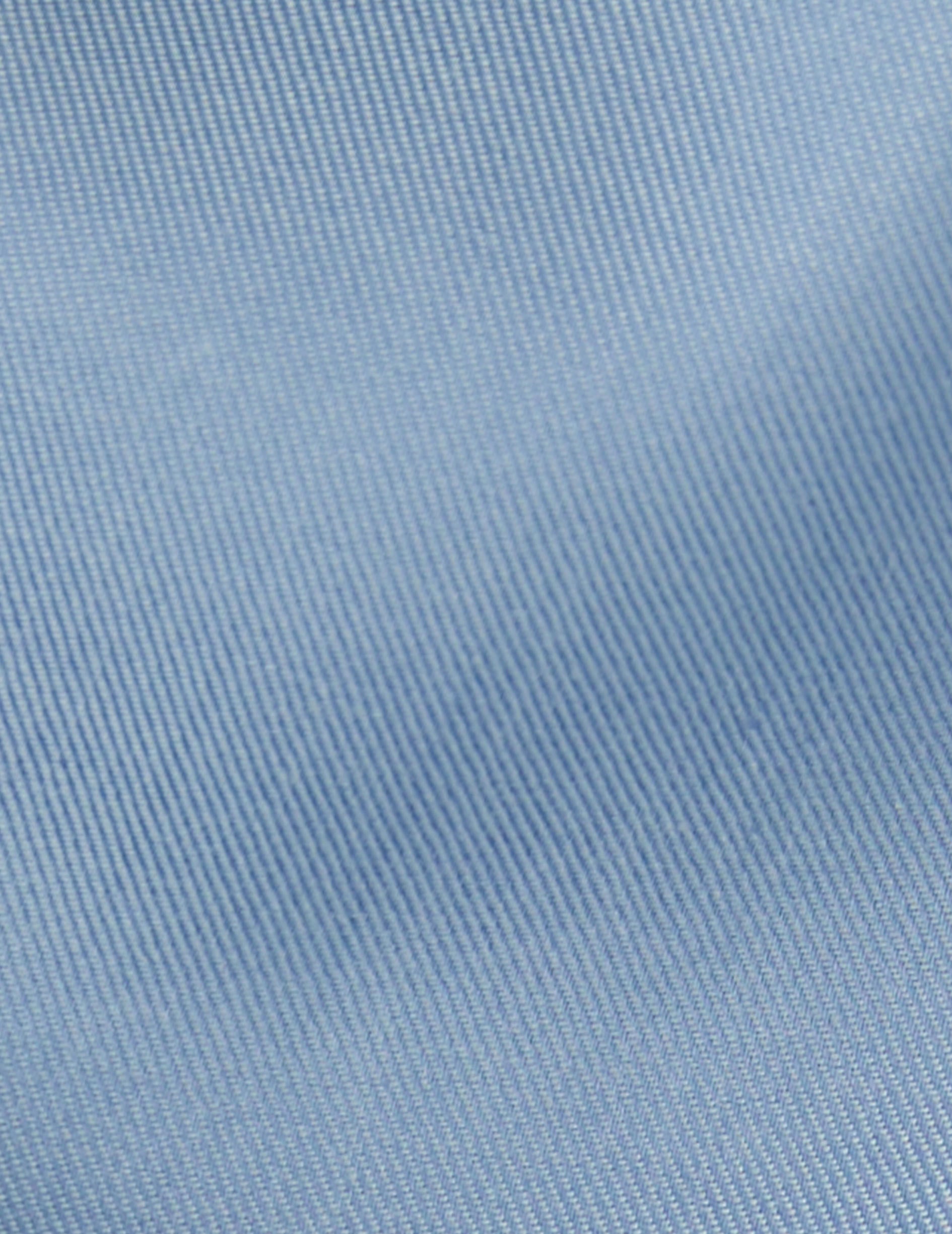 Ilena Hidden button placket blue shirt - Lyocell - Rising shawl Collar