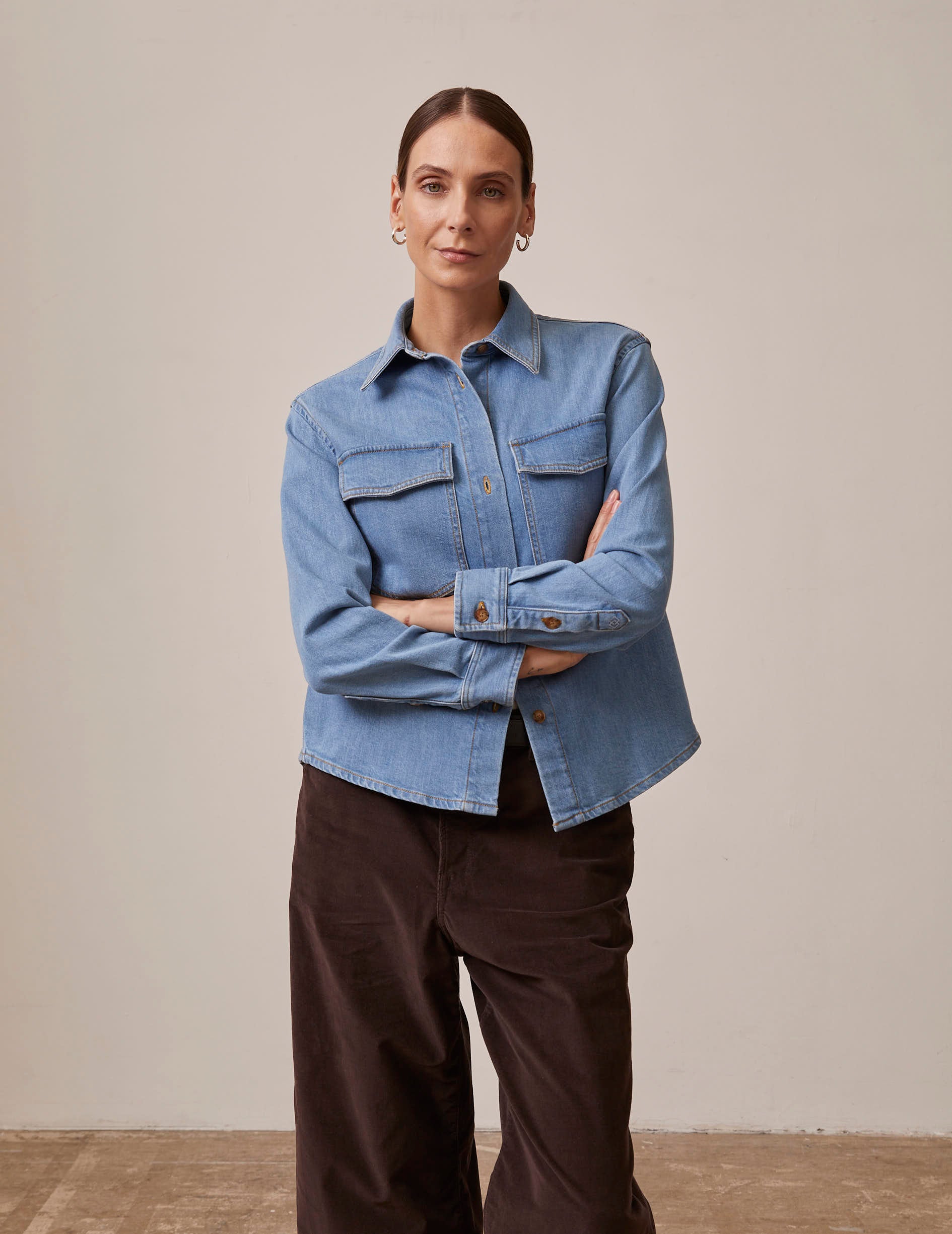 Ingrid blue denim overshirt - Denim - Shirt Collar