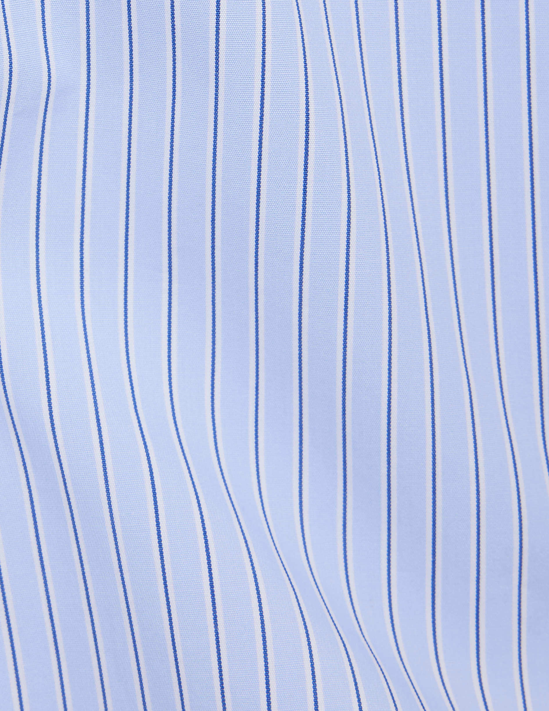 Innah blue striped shirt - Poplin - Long Collar