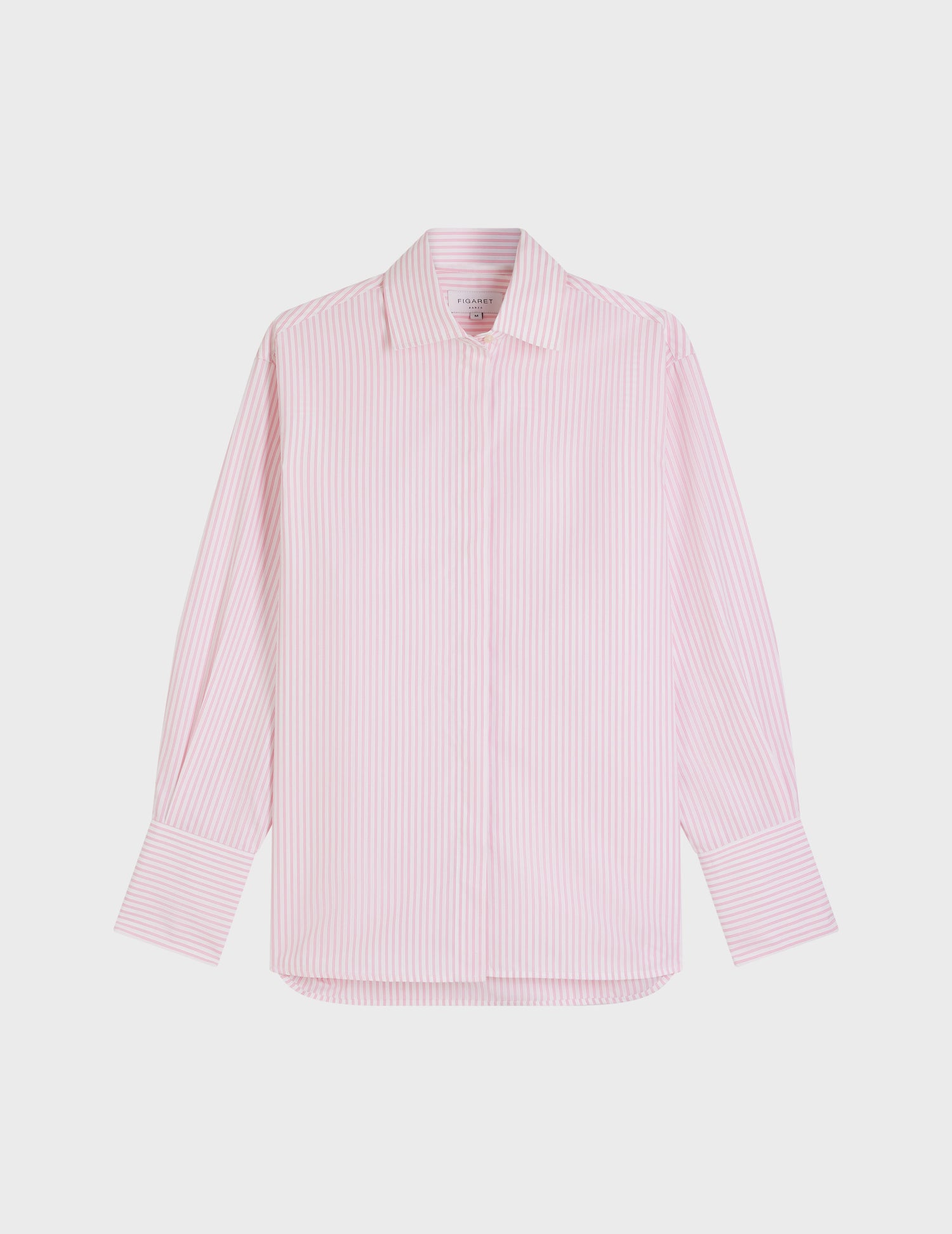 pink Hidden button placket Irene shirt - Poplin - Shirt Collar#5