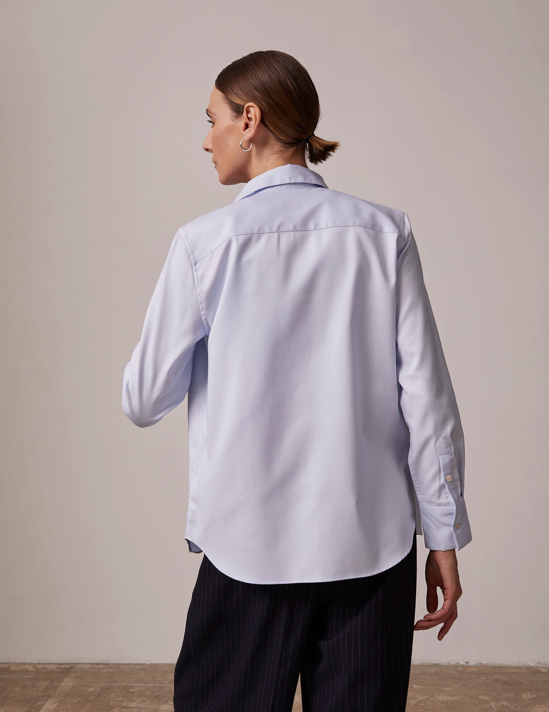 Irina light blue shirt - fashioned - Italian Collar