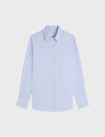 Chemise Marion rayée bleu clair