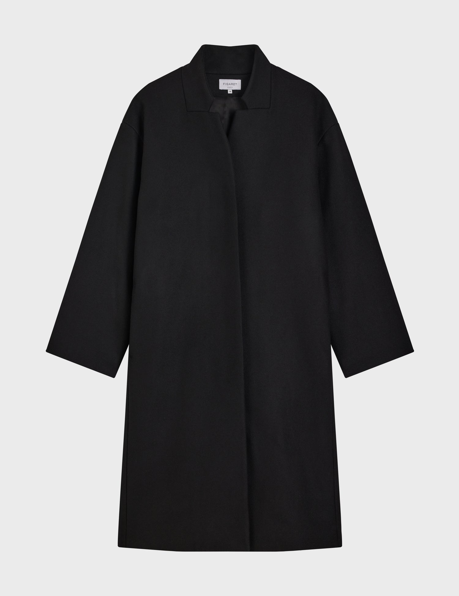 Isabela coat in black wool