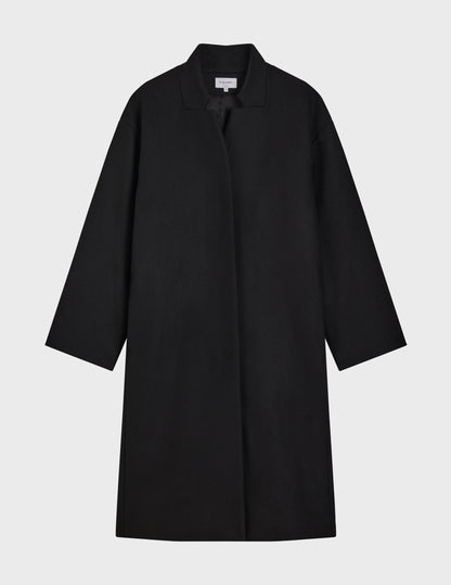 Isabela coat in black wool