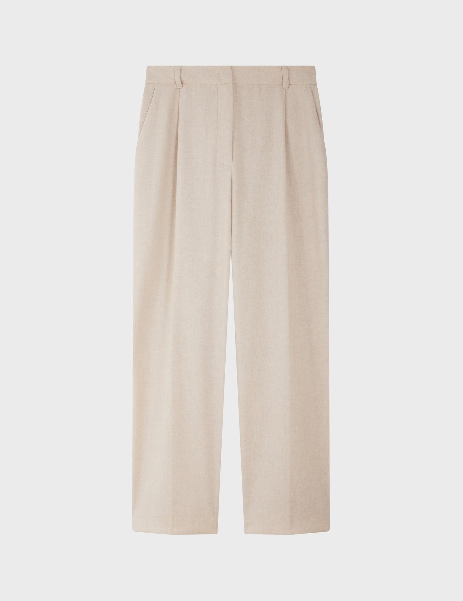 Pantalon Grazia en toile de laine beige - Toile#4