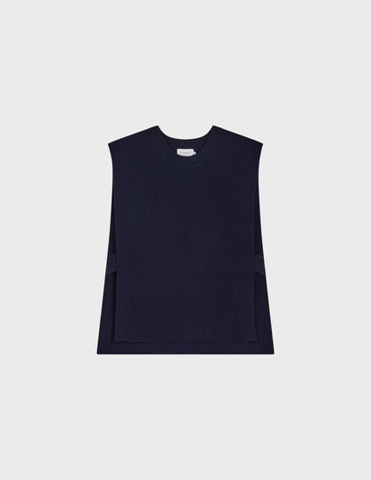 Ilonna sleeveless sweater navy blue