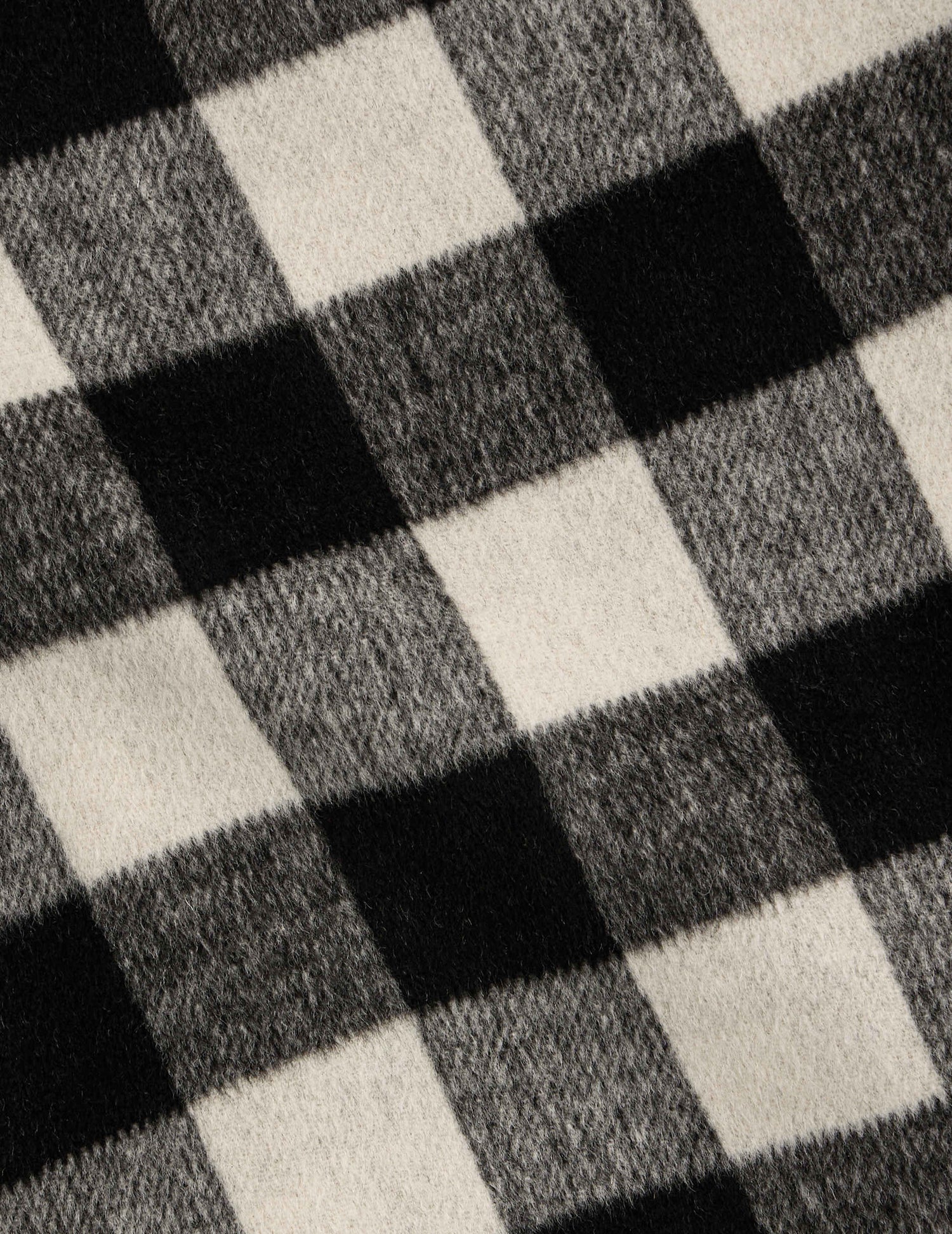 Inoa wool checked jacket in black