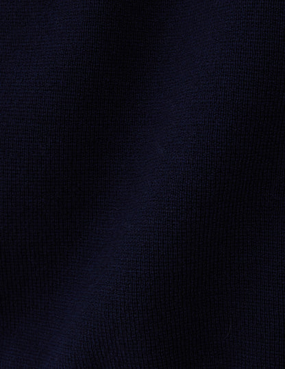 Faust cardigan in navy blue merino wool