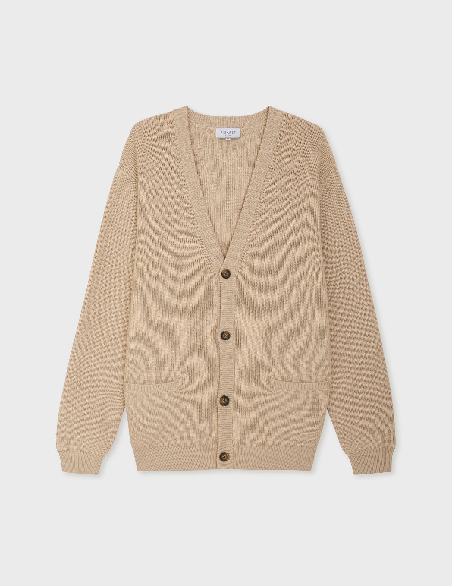 Cardigan Ferdinand en laine beige