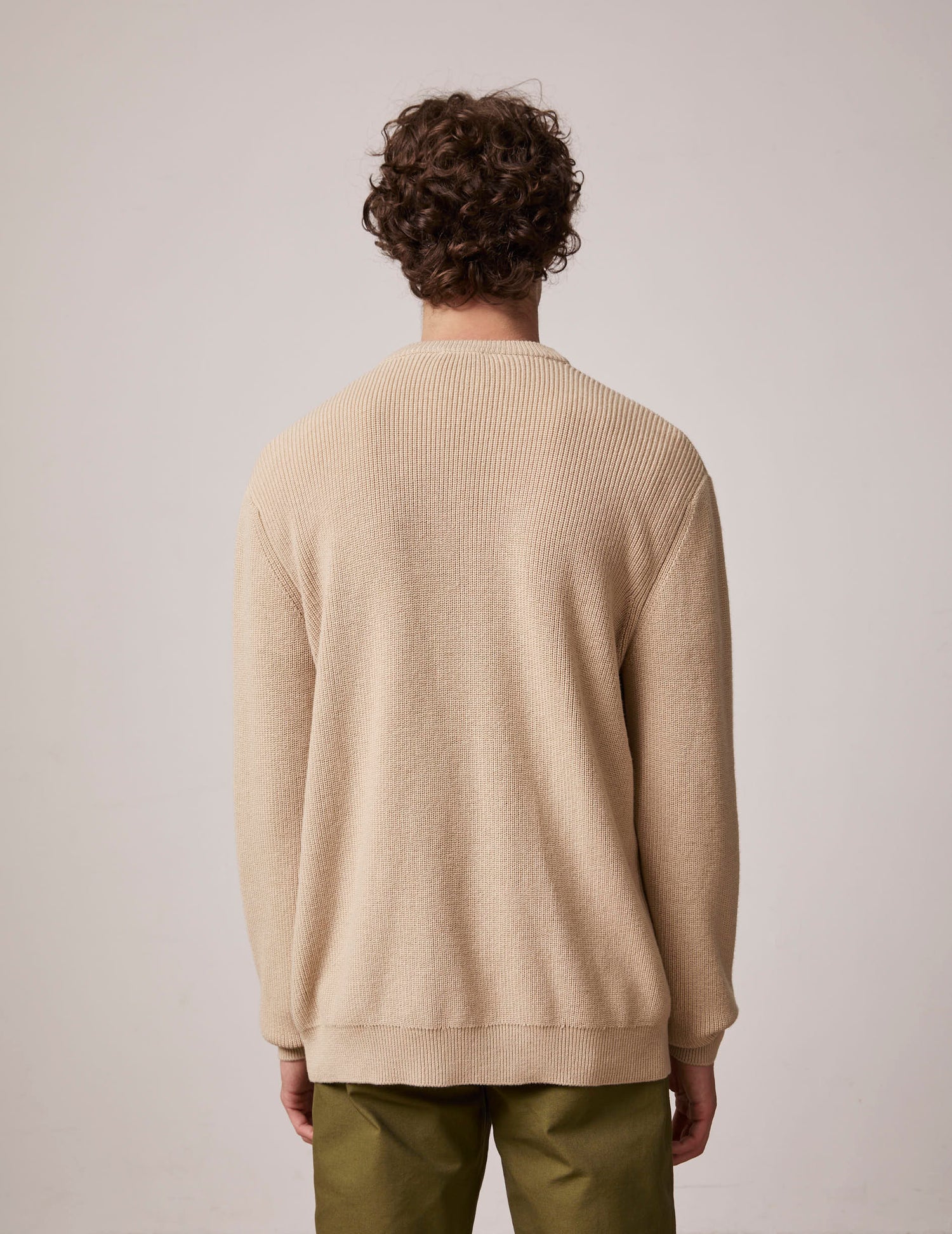 Ferdinand cardigan in beige wool