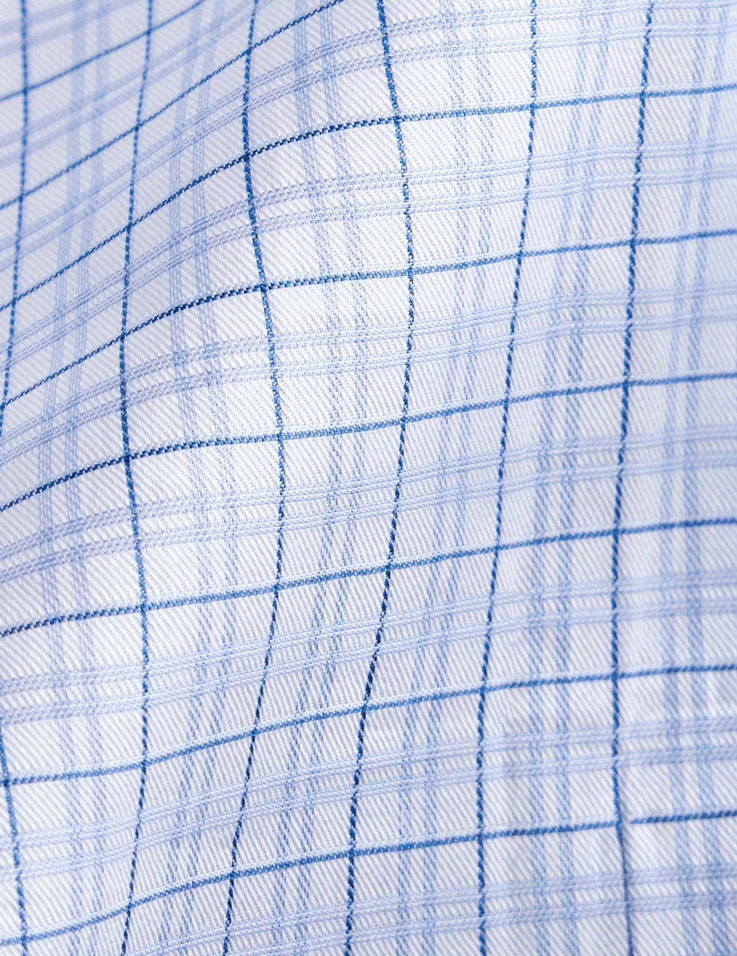 Chemise classique à carreaux bleus - Twill - Col Américain#2