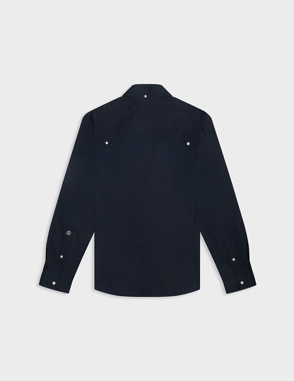 Antoine navy embroidered aviator shirt