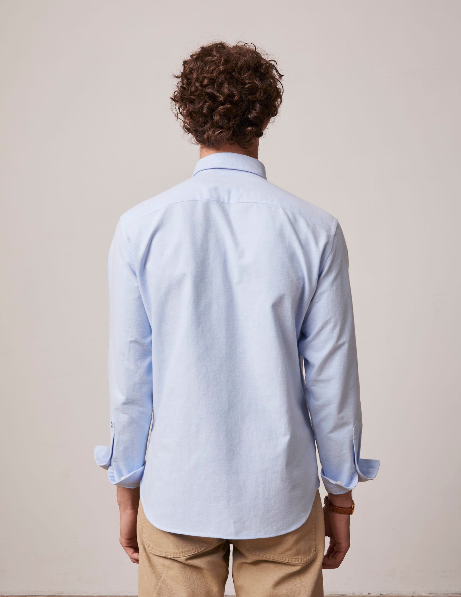 Chemise Armand bleue - Oxford selvedge - Col Prodigieux boutonné#2