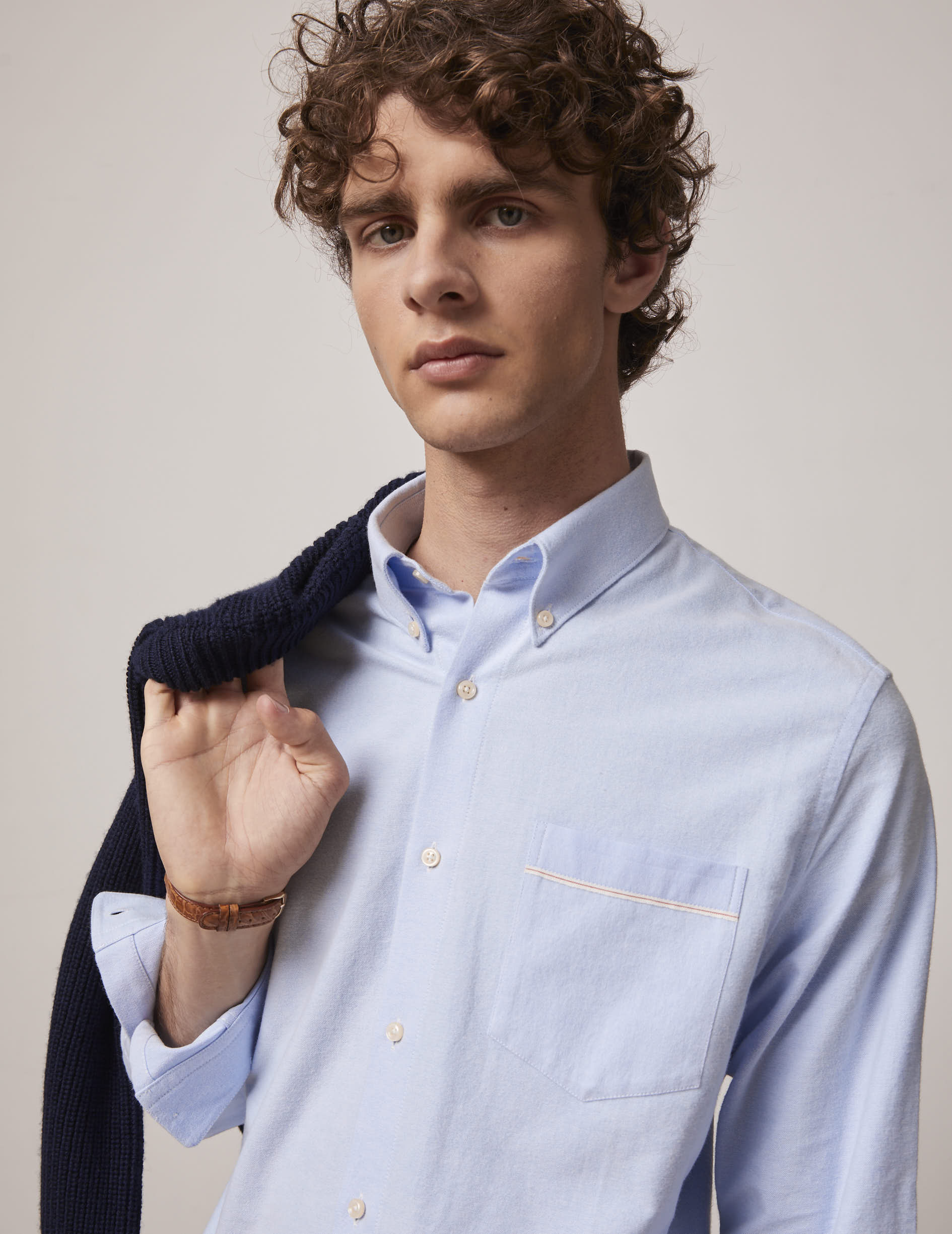 Blue Armand shirt - Oxford selvedge - Prodigious buttoned Collar