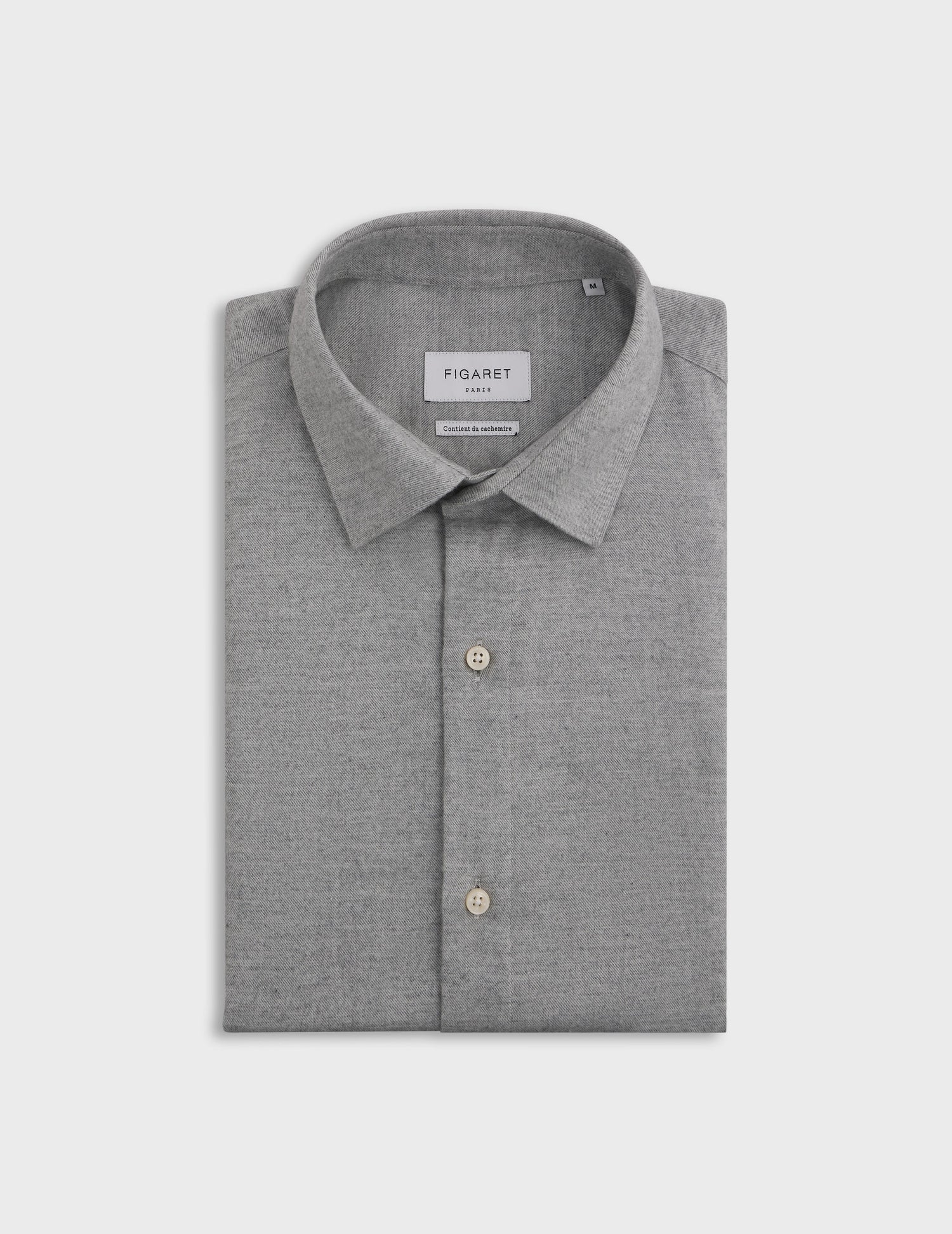 Gray Auguste shirt - Flannel - French Collar#4