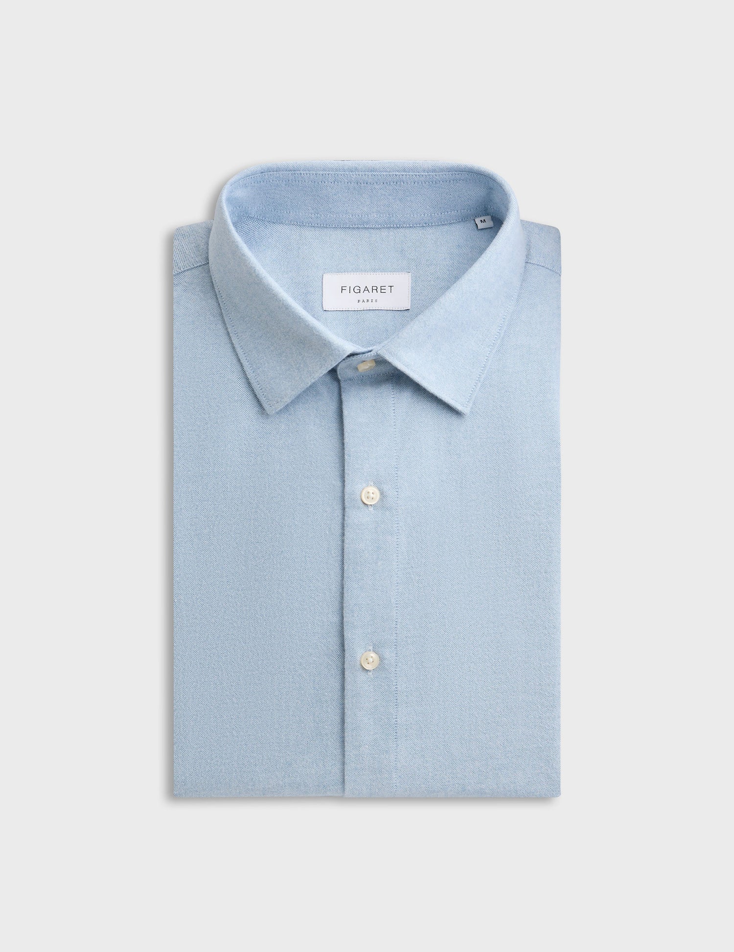 Light blue Auguste shirt - Oxford gratté - French Collar#5