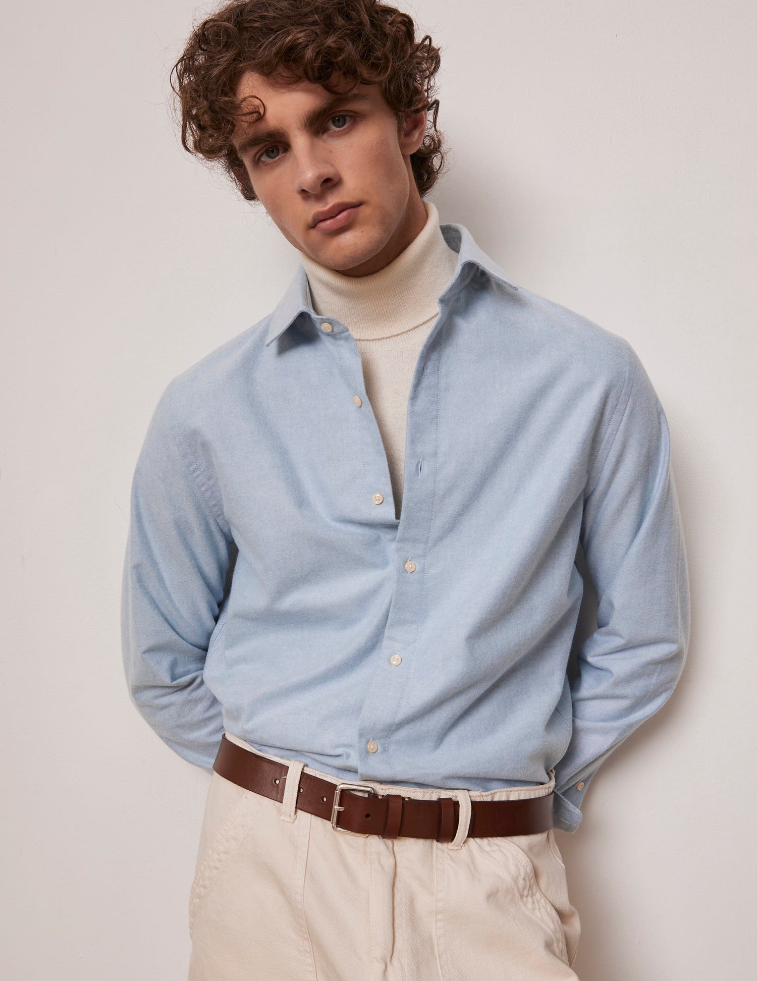 Light blue Auguste shirt - Oxford gratté - French Collar#2