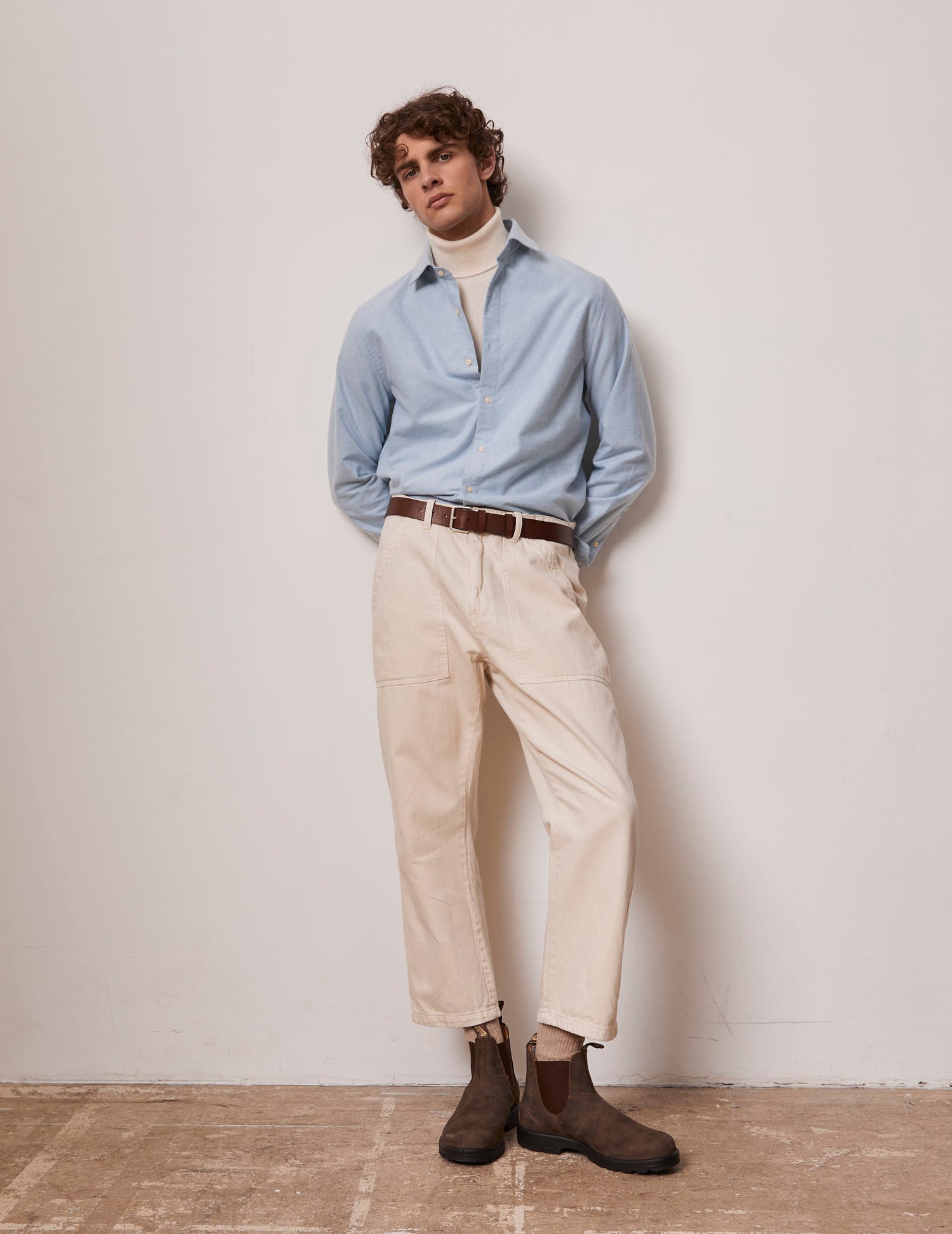 Light blue Auguste shirt - Oxford gratté - French Collar#4