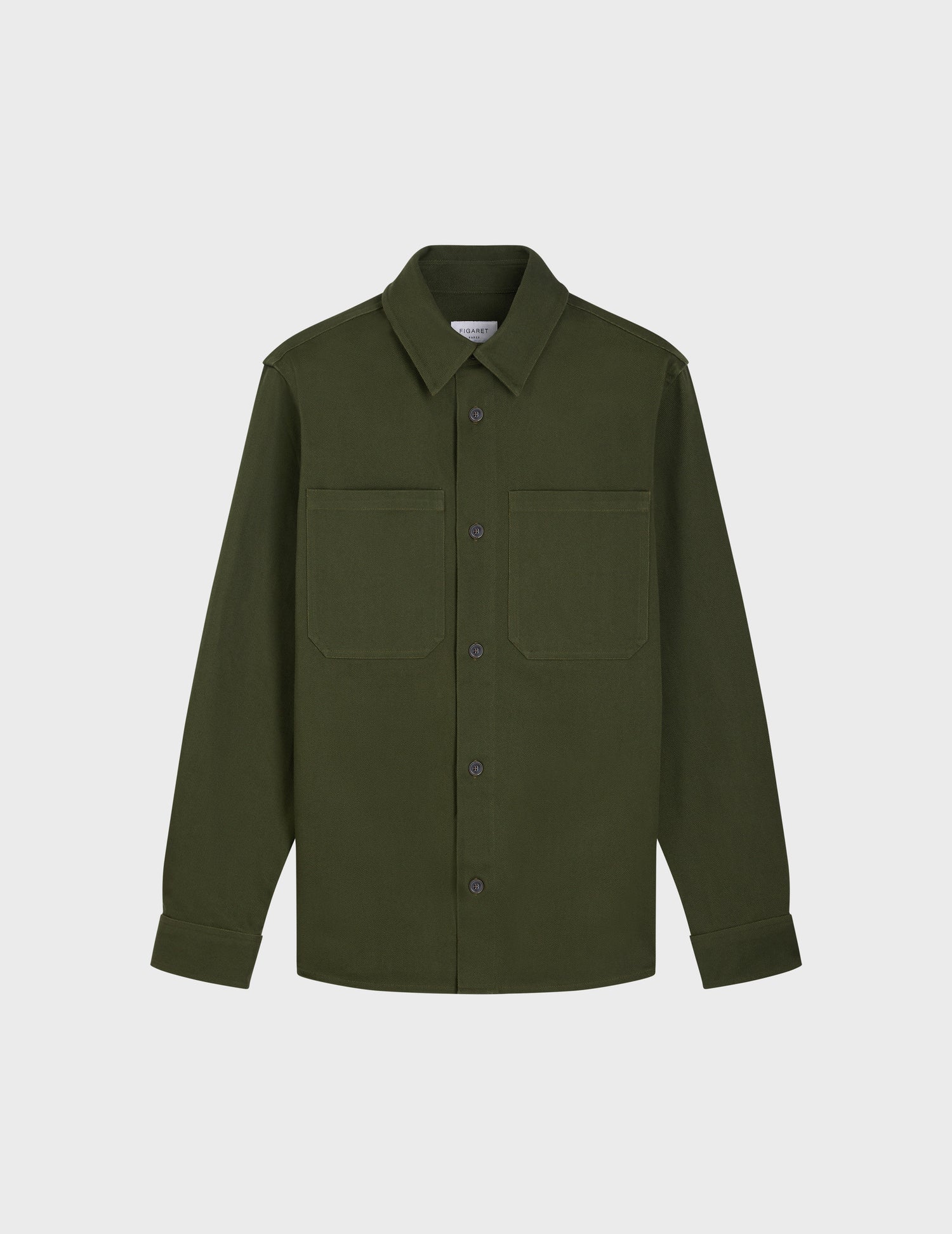 Cameron khaki twill overshirt