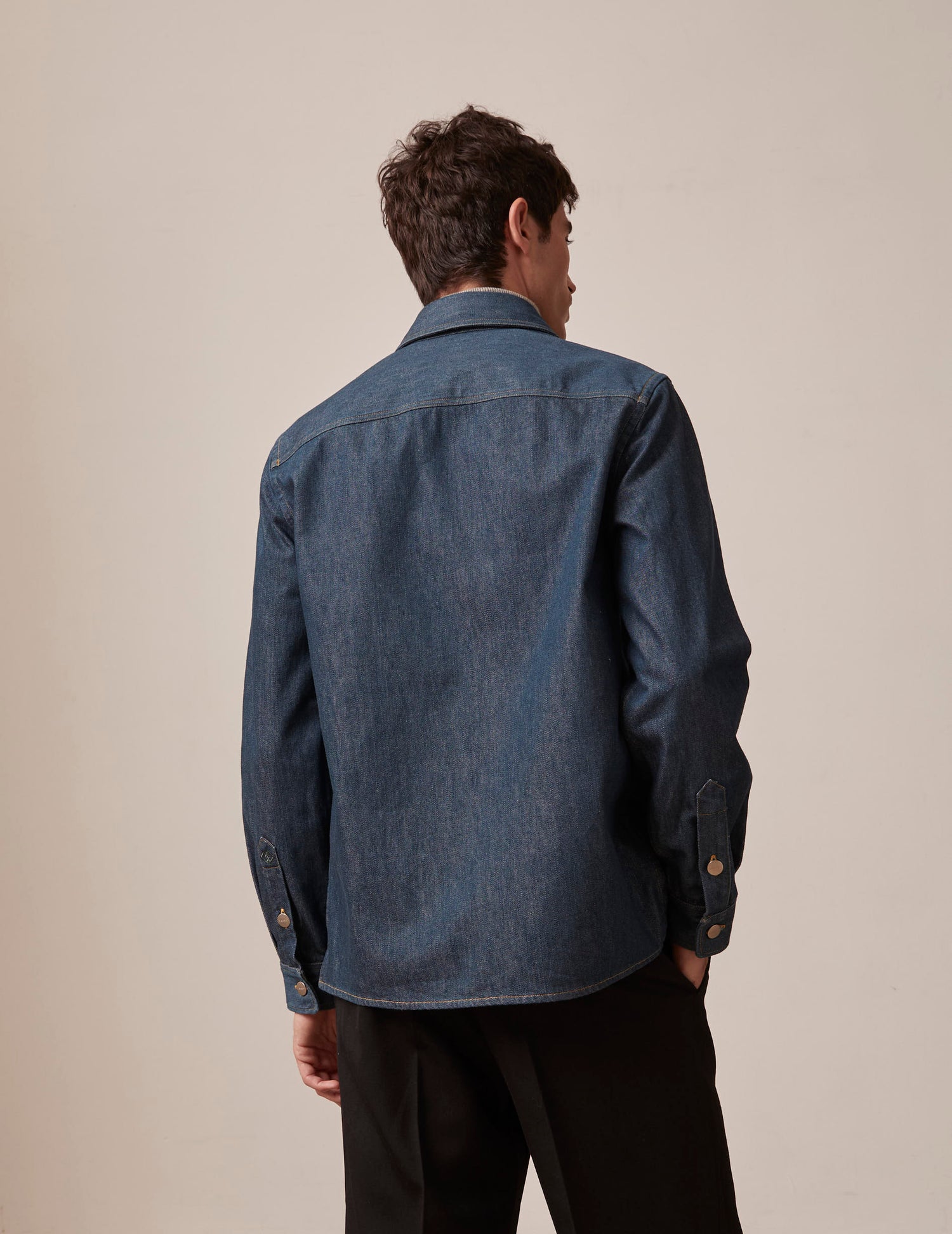 Cameron navy denim overshirt