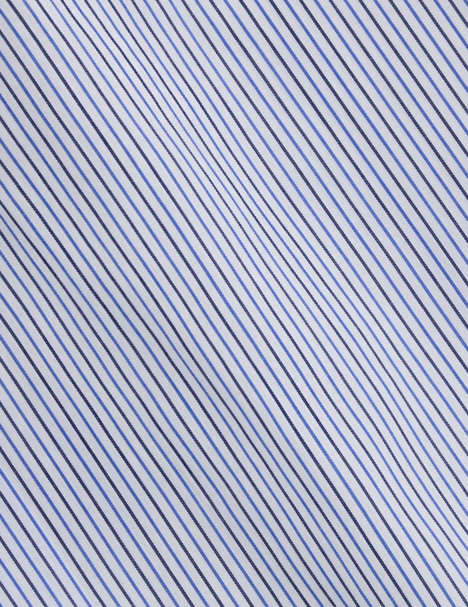 Blue striped Carl shirt - Poplin - Droit ouvert Collar#5
