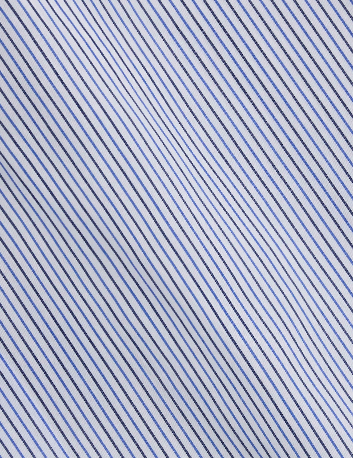 Blue striped Carl shirt - Poplin - Open straight Collar#5