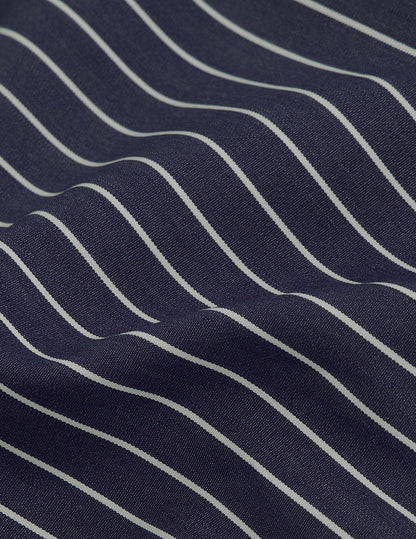 Chemise Carl rayée bleu marine